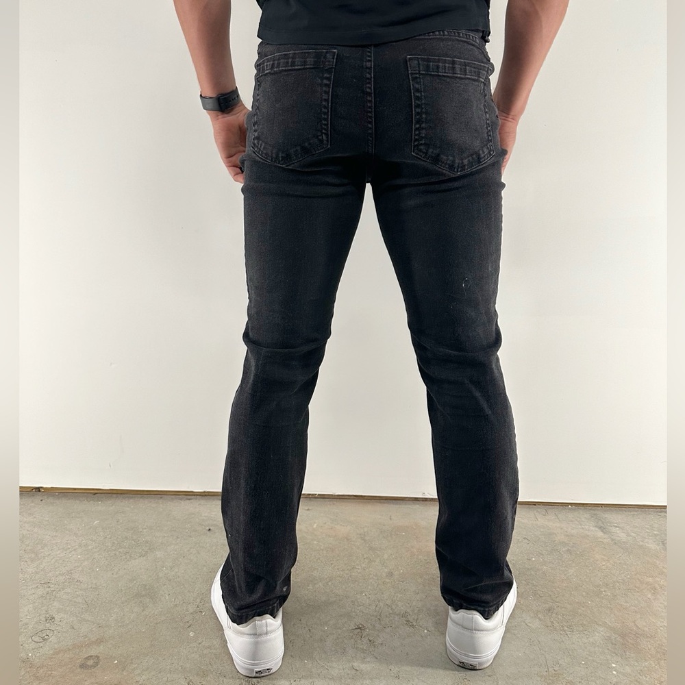 THE PERFECT JEAN NYC / Black Washed Out Slim Thick / W 33 L 30 - Picture 11 of 16
